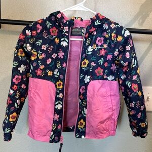 Floral Kids Jacket with Pink Accents